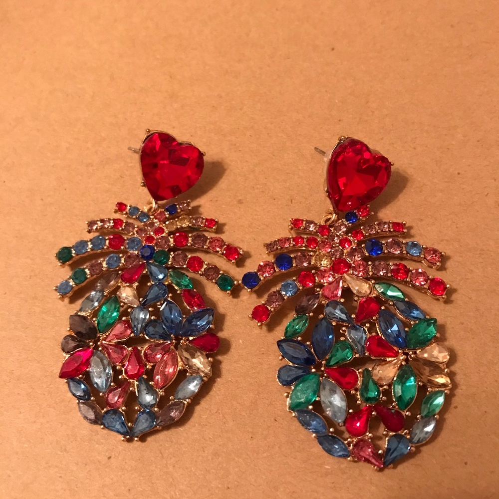 Sassy Jones Pineapple colorful earrings